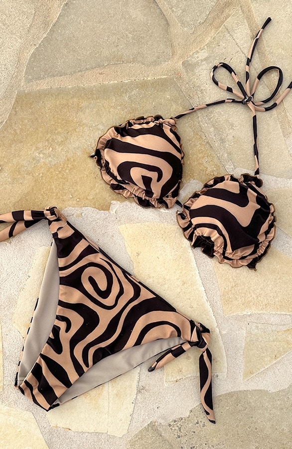 Safari Print Bikini Bottom Camel – shoparchief, foto 7