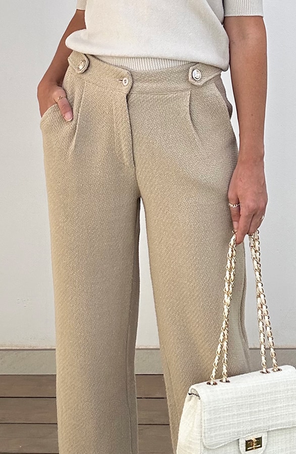 Boucle Pantalon Dark Beige – shoparchief, foto 3