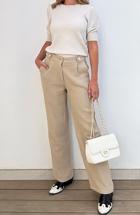 Boucle Pantalon Dark Beige – shoparchief, foto 6