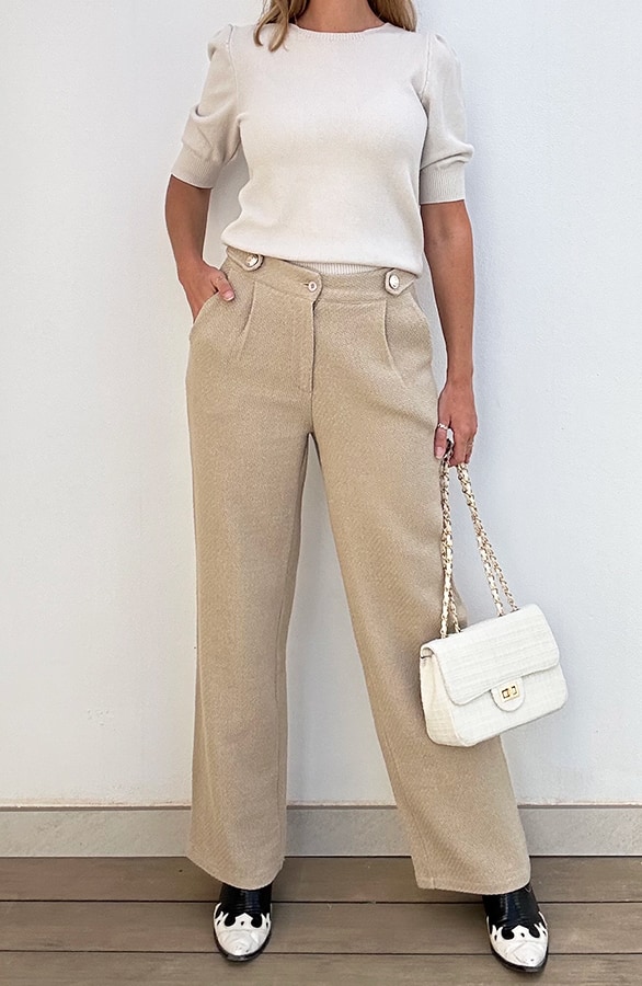 Boucle Pantalon Dark Beige – shoparchief, foto 7