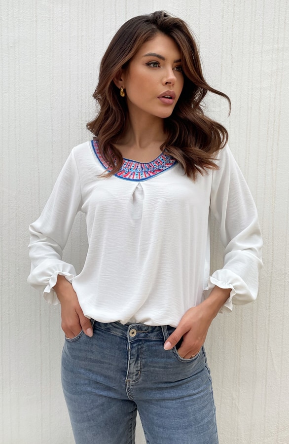 Ecru Detail Blouse – shoparchief, foto 2