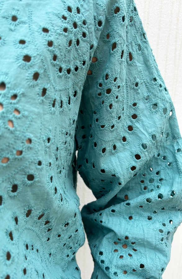 Embroidery Oversized Blouse Mint – shoparchief, foto 4