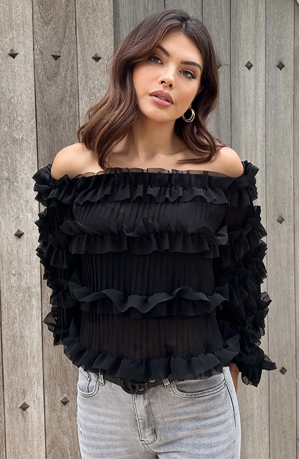 Exclusive Blouse Zwart – shoparchief, foto 5