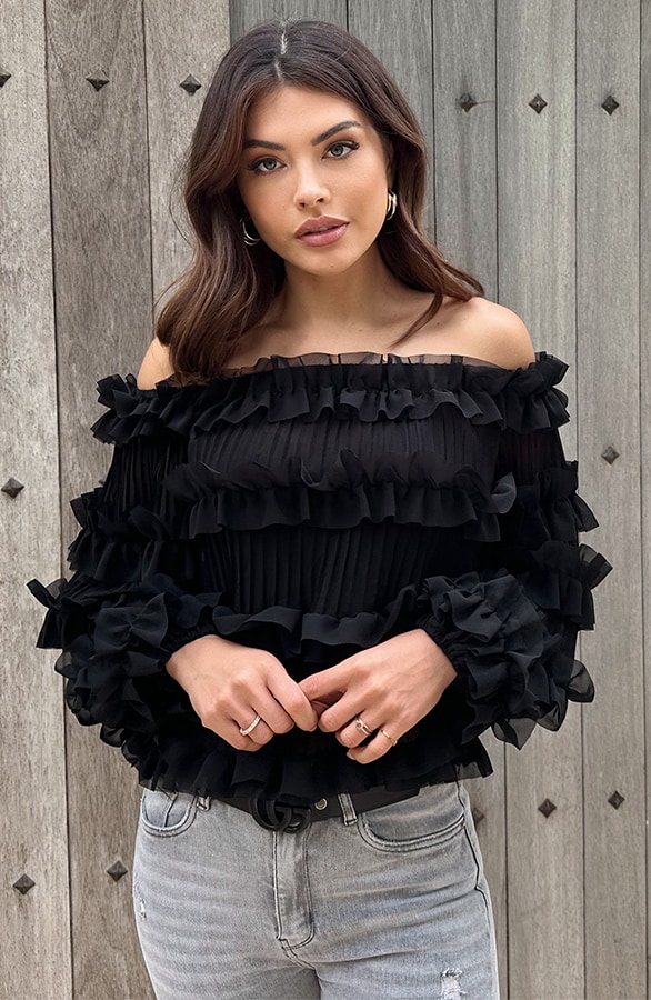 Exclusive Blouse Zwart – shoparchief, foto 4