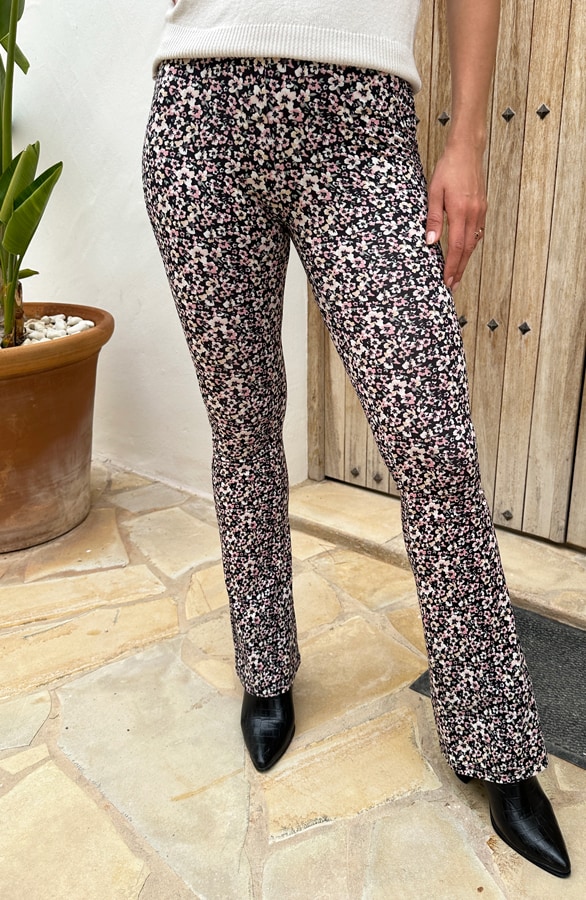 Flared Broek Flowerly Print – shoparchief