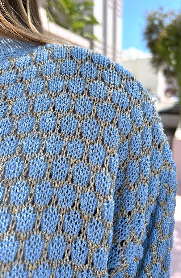 Gebreide Top Lurex Sky Blue – shoparchief, foto 5