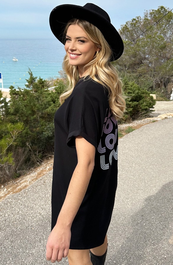 Loosefit Tee Dress Love – shoparchief, foto 3
