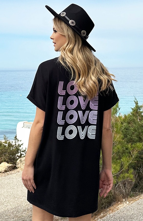 Loosefit Tee Dress Love – shoparchief