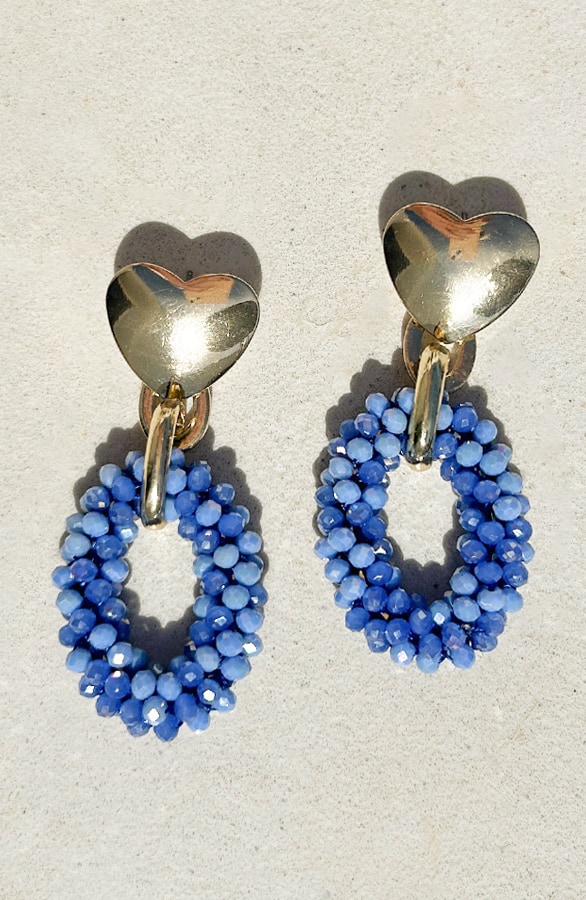 Lovely Beads Oorbellen Blauw – shoparchief