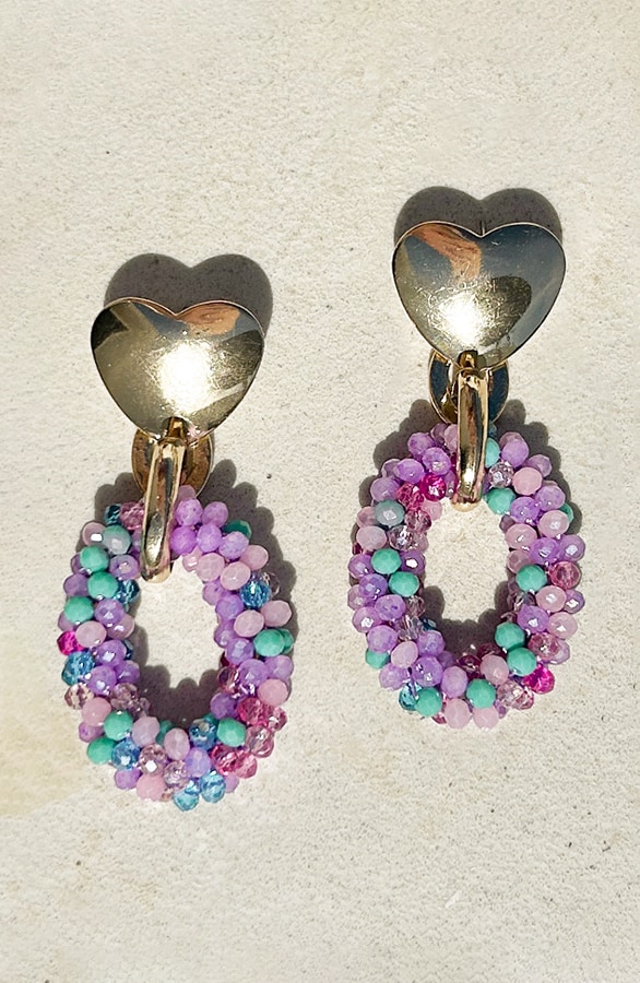 Lovely Beads Oorbellen Lila – shoparchief