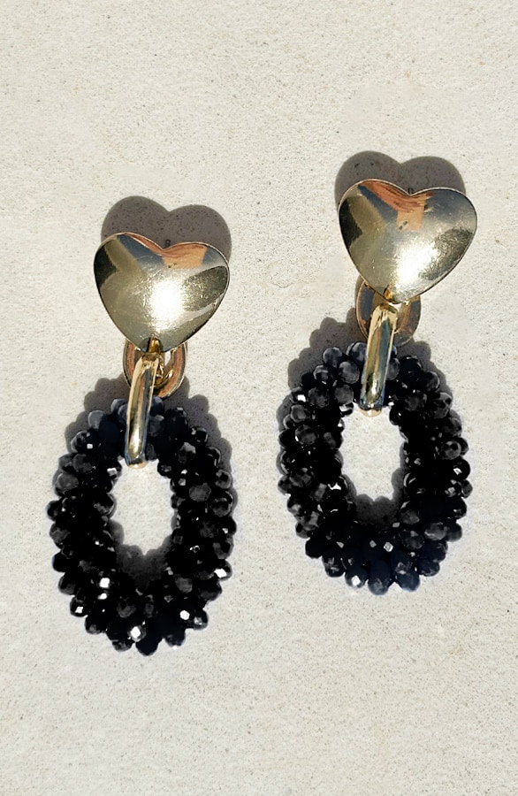 Lovely Beads Oorbellen Zwart – shoparchief