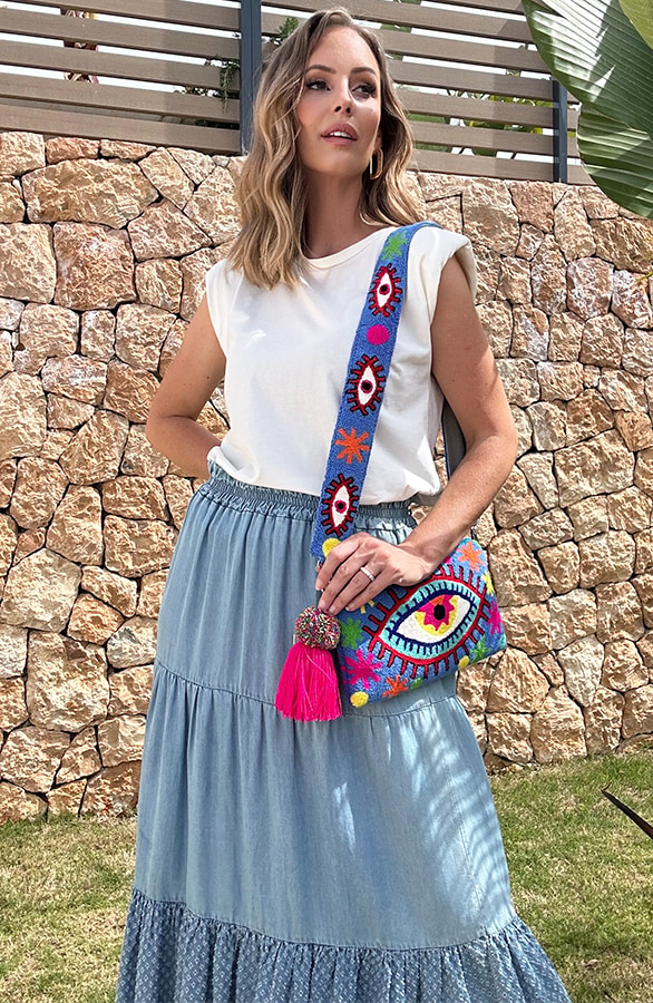 Maxi Denim Rok Light Blue – shoparchief, foto 9