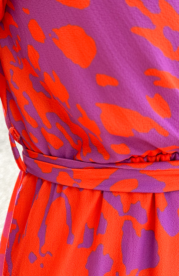 Midi Split Jurk Lila Orange – shoparchief, foto 11
