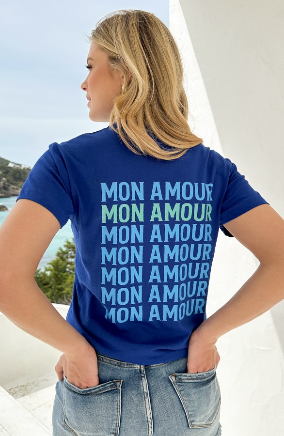 Mon Amour T-Shirt Limited Kobalt – shoparchief, foto 4