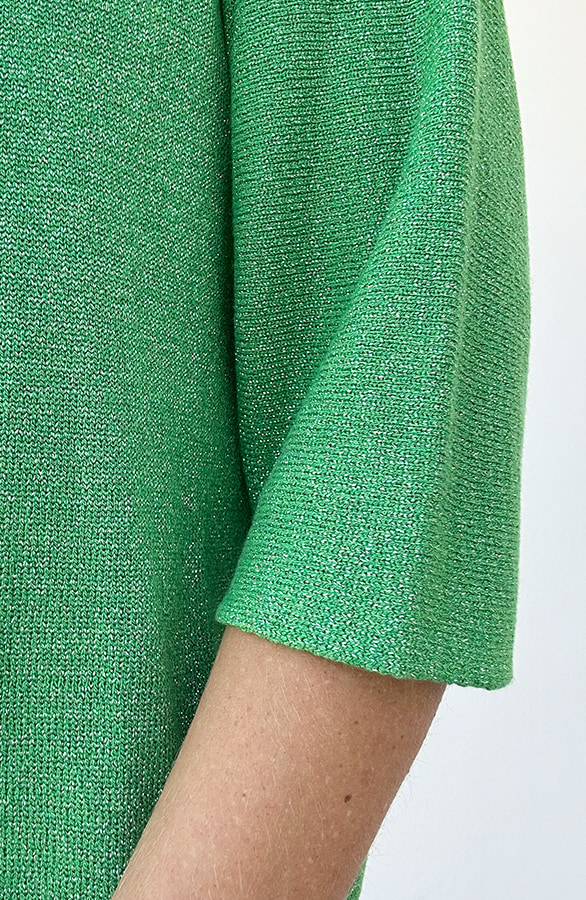 Oversized V-Hals Top Bright Green – shoparchief, foto 6