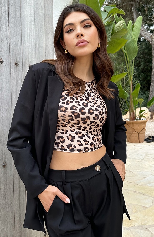Palazzo Oversized Blazer Zwart – shoparchief, foto 5