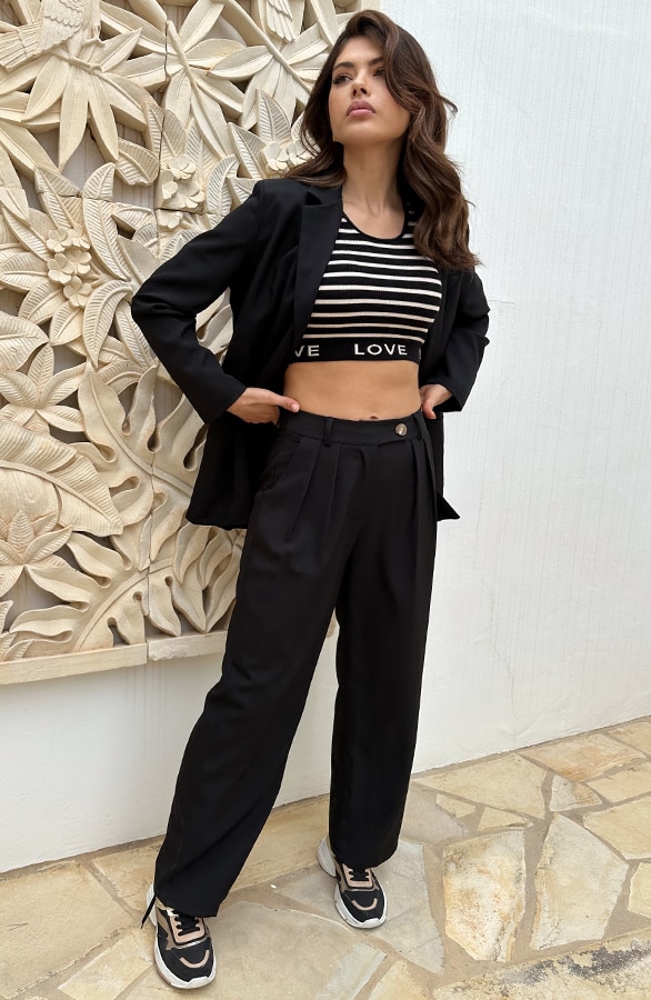 Palazzo Pants Limited Zwart – shoparchief, foto 5