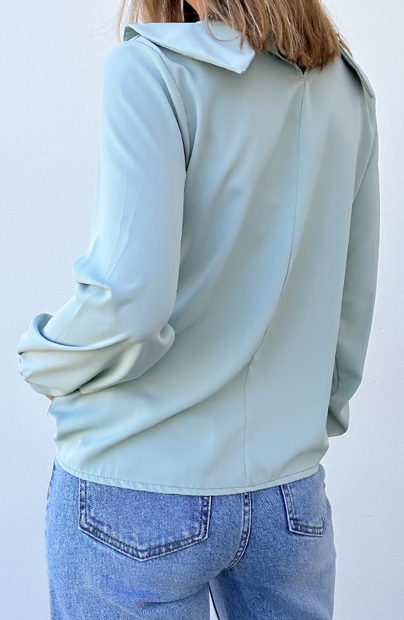 Parel Blouse Dames Mint – shoparchief, foto 4