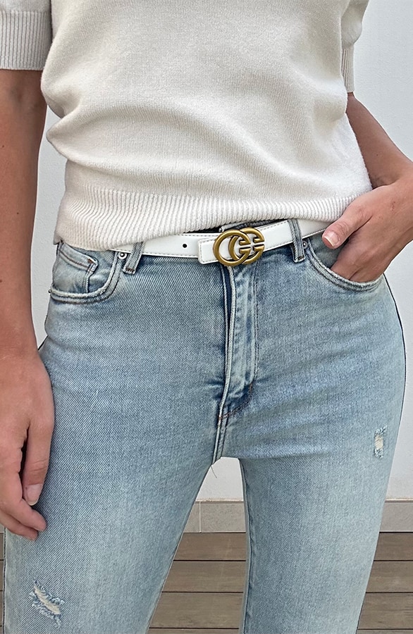 Skinny Jeans High Waist Damaged Vintage Blue, Shoparchiv, Foto 4
