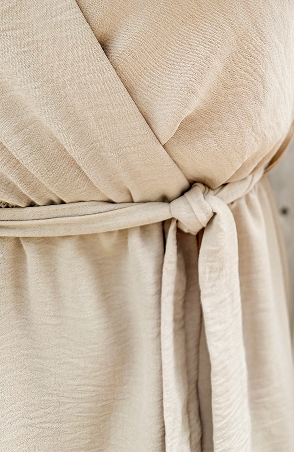 Split Jurk Midi Beige – shoparchief, foto 7