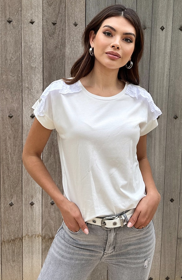 Top Ruffle Schouder Boho – shoparchief