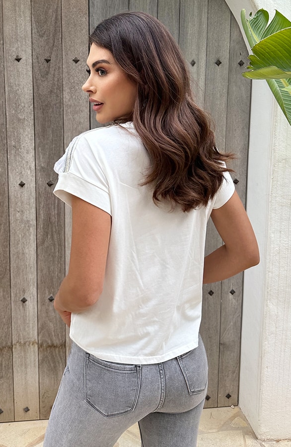 Top Ruffle Schouder Boho – shoparchief, foto 3