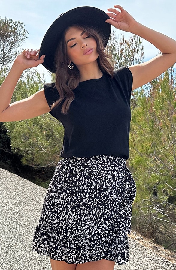 Wrap Detail Rok Zwart – shoparchief, foto 3