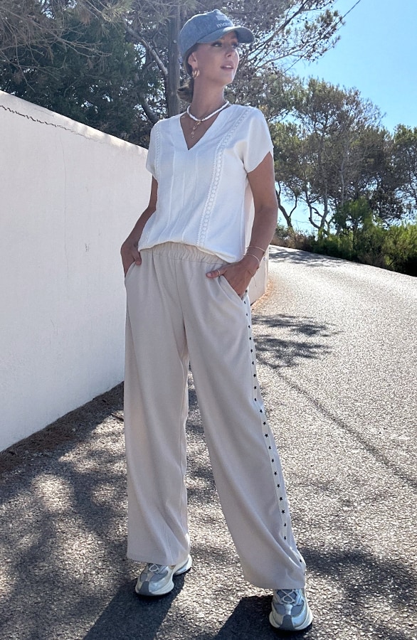 Yves Bies Straight Leg Pantalon Beige – shoparchief