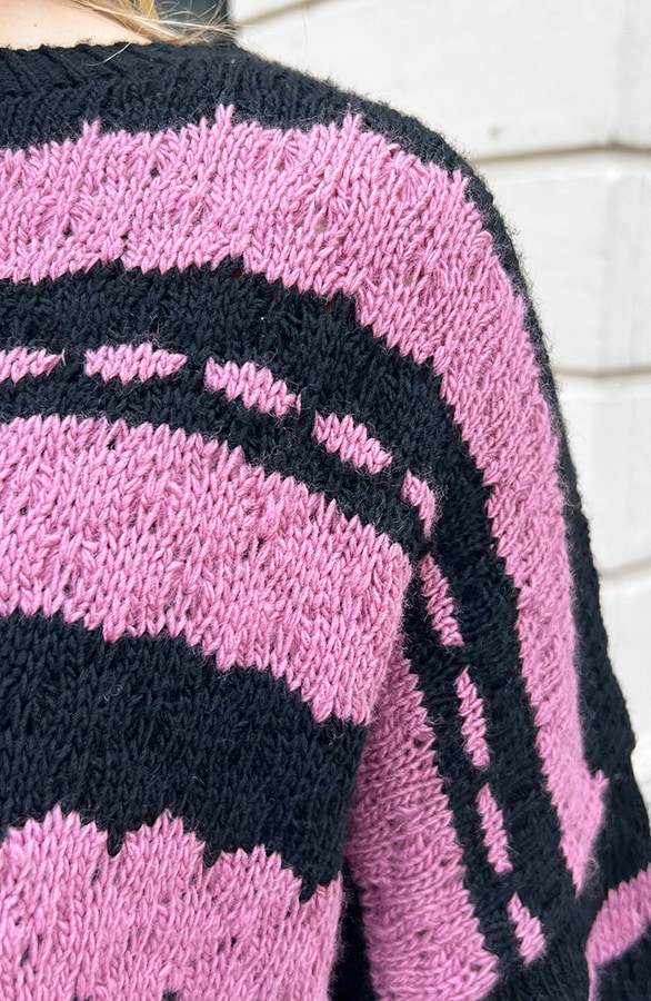 Boho Knitted Sweater Dust Roze – shoparchief, foto 8