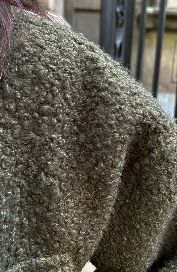 Boucle Bomber Jacket Army – shoparchief, foto 7