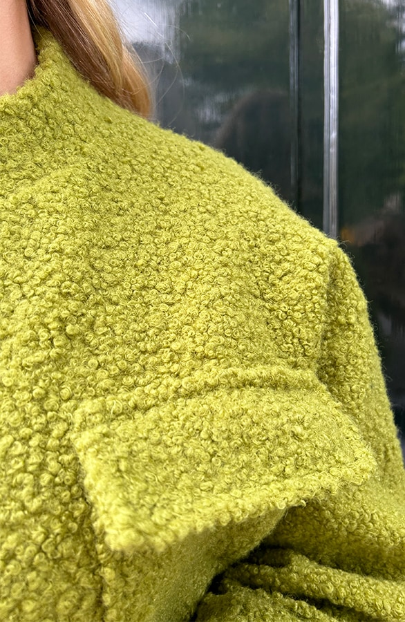 Bouclé Bomber Jacket Matcha – shoparchief, foto 8