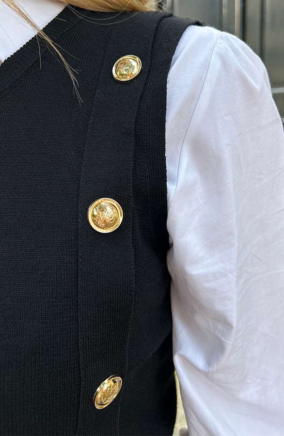Exclusive Button Spencer Zwart – shoparchief, foto 7