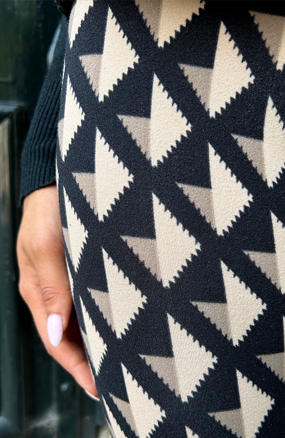 Flared Broek Square Black – flared broeken, foto 8