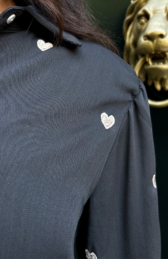 Hartjes Blouse Embroidery Zwart – shoparchief, foto 10