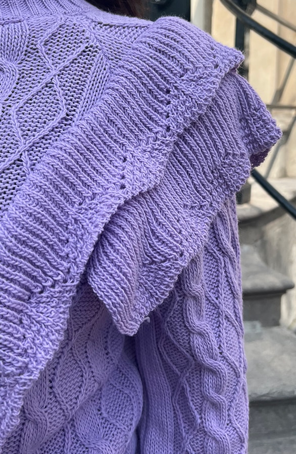 Kabel Ruffle Trui Lila – shoparchief, foto 7