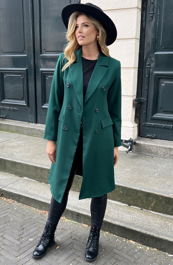 Lange Blazer Smaragd – shoparchief, foto 6