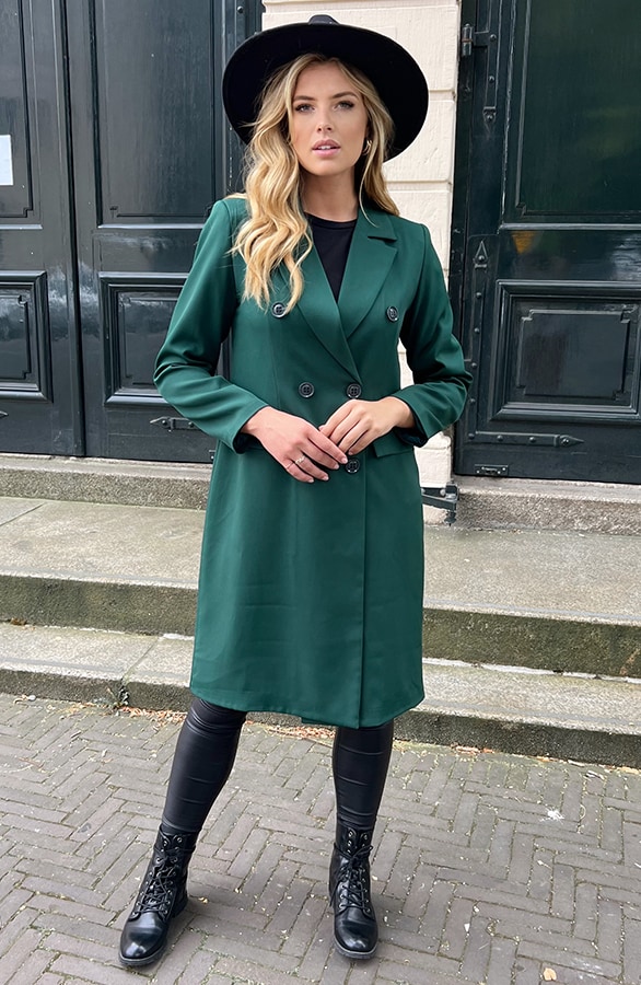 Lange Blazer Smaragd – shoparchief, foto 3
