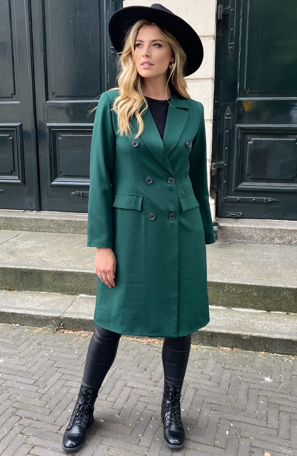Lange Blazer Smaragd – shoparchief, foto 5