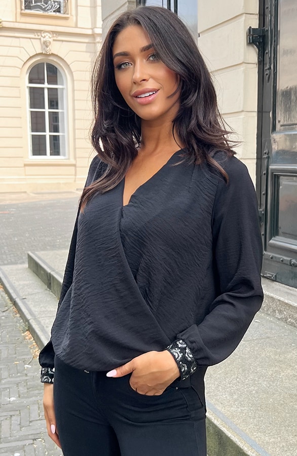 Luxury Marant Blouse Zwart Zilver – shoparchief, foto 3