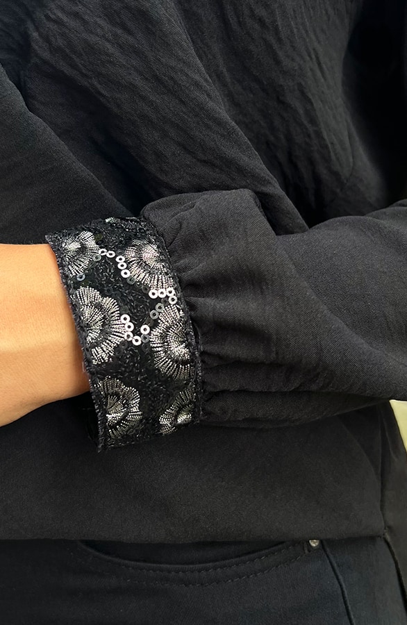 Luxury Marant Blouse Zwart Zilver – shoparchief, foto 6