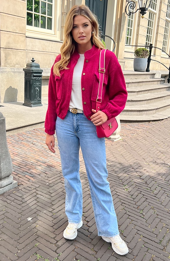 Luxury Soft Bomber Jacket Fuchsia, Shoparchiv, Foto 6