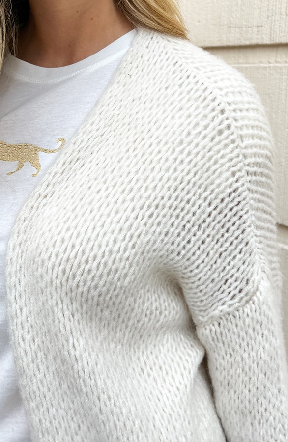 Oversized Knitted Vest Ecru – shoparchief, foto 8