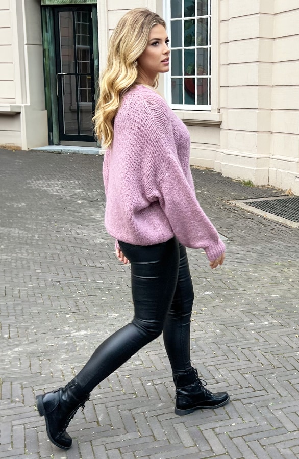 Soft Oversized Trui Dust Roze – shoparchief, foto 7