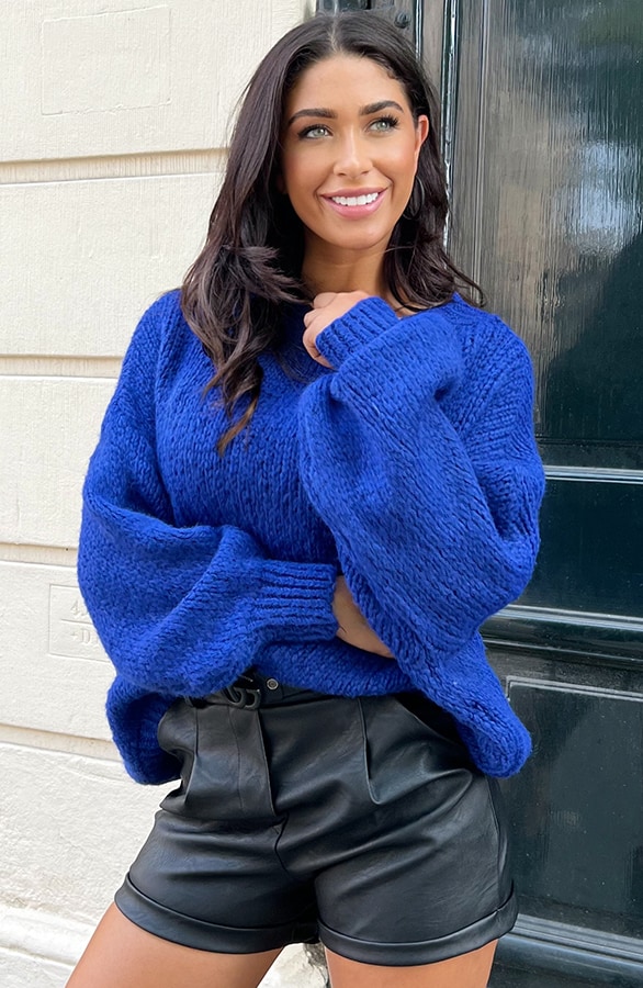 Soft Oversized Trui Kobalt – shoparchief, foto 4