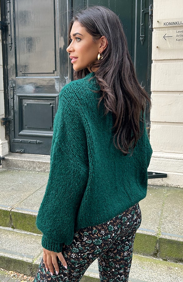Soft Oversized Trui Smaragd – shoparchief, foto 2