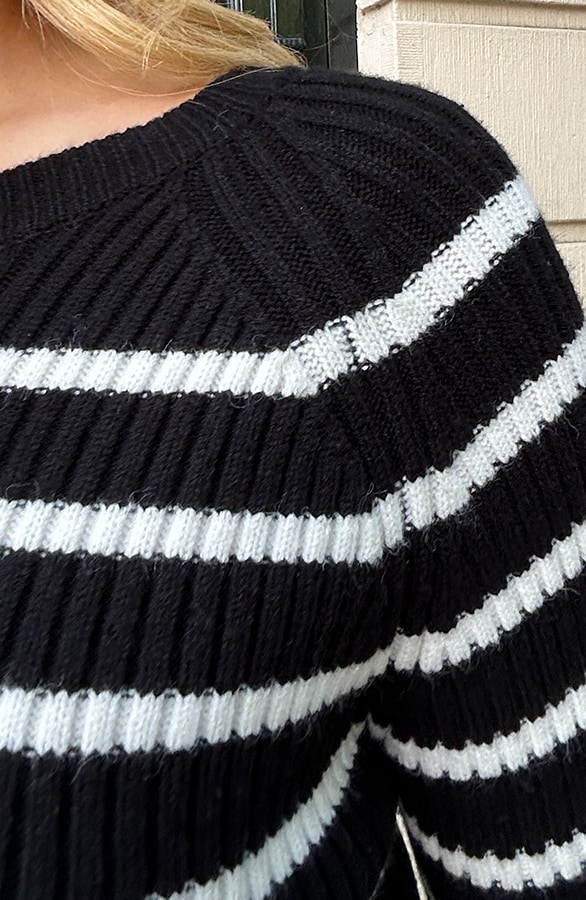 Stripe Sweater Zwart – shoparchief, foto 7