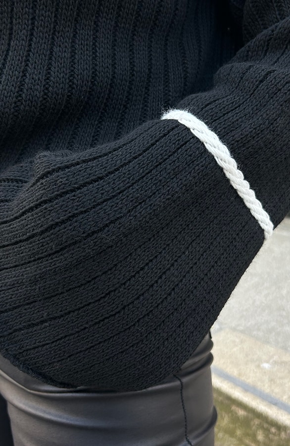 Twist Detail Sweater Zwart – truien, foto 6