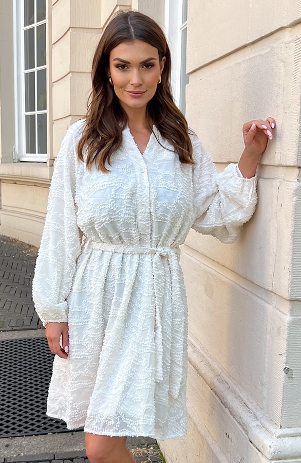 Vienna Jurk Met Wijde Mouwen Light Beige – shoparchief, foto 6