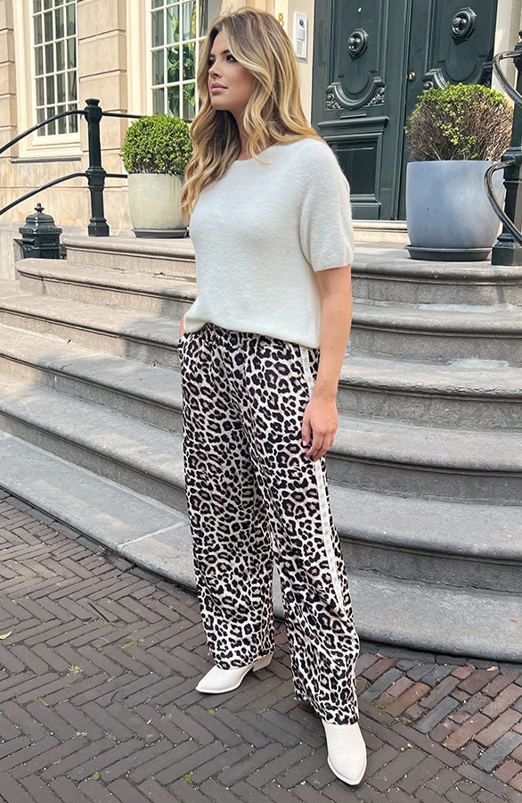 Yves Bies Straight Leg Pantalon Leopard 2.0 – shoparchief, foto 18