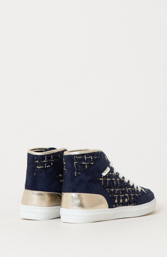 Bouclé Sneakers Goud Marine – shoparchief, foto 8